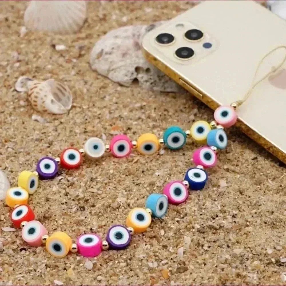 🆕 Multicolor Evil Eye Mobile Phone Lanyard🆕